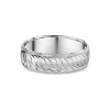 9ct White Gold 6mm Gents Lined Wedding Ring