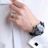 9ct White Gold 5mm Grain Centre Mens Wedding Ring