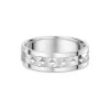 9ct White Gold 6mm Gents Angled Wedding Ring