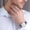 9ct White Gold 6mm Gents Angled Wedding Ring