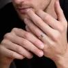 9ct White Gold 6mm Diamond Cut Gents Wedding Ring
