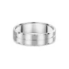 9ct White Gold 6mm Lined Centre Wedding Ring