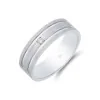 9ct White Gold Diamond Set 0.05ct 6mm Wedding Band