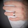 9ct White Gold Diamond Set 0.05ct 6mm Wedding Band