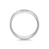 9ct White Gold 0.10ct Diamond Set 5mm 3 Stone Wedding Band