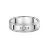9ct White Gold 0.10ct Diamond Set 5mm 3 Stone Wedding Band