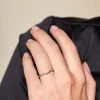 9ct White Gold Wishbone Wedding Band