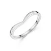 9ct White Gold Plain Wishbone Wedding Band