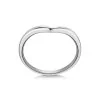 9ct White Gold Plain Wishbone Wedding Band