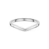 9ct White Gold Plain Wishbone Wedding Band