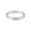 9ct White Gold Satin Centre And Sparkle Cut Edges 3mm Wedding Ring