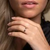 9ct White Gold 2.8mm Edged Sparkle Cut Wedding Band