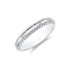 9ct White Gold 2.8mm Edged Sparkle Cut Wedding Band
