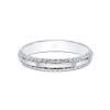 9ct White Gold 2.8mm Edged Sparkle Cut Wedding Band