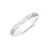 9ct White Gold 2.5mm Hammered Effect Wedding Band