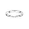 9ct White Gold Shaped Sparkle Cut Wedding Band