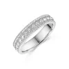 9ct White Gold 4mm Ladies Fancy Ball Pattern Wedding Ring