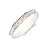 9ct 2 Colour Gold Sparkle Cut Wedding Ring