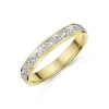 9ct Yellow and White Gold 3mm Single Row Sparkle Cut Wedding Band