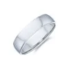 Gents Platinum 5mm D-Shape Wedding Ring