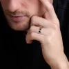 Gents Platinum 5mm Light Court Wedding Ring