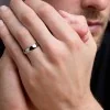 Gents Platinum 5mm Light Court Wedding Ring