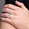 Platinum Soft Flat 6mm Light Court Gents Wedding Ring