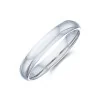 Ladies Platinum 3mm Light Court Wedding Ring