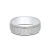 Palladium Wave Pattern 5mm Wedding Band