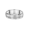 Palladium 6mm Lined Edge Wedding Ring