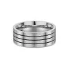 Titanium 8mm Black Lined Gents Wedding Ring
