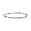 Silver Rub Over Cubic Zirconia Bangle