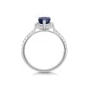 18ct White Gold Oval Cut 1.40ct Sapphire & Diamond Halo Cluster Ring