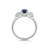18ct White Gold Oval 1.00ct Sapphire and Diamond Cluster Ring