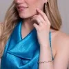 18ct Yellow Gold Blue & Yellow Sapphire & Lab Grown Diamond Double Row Fancy Band