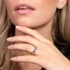 9ct White Gold Princess Cut Sapphire and Brilliant Cut Diamond 0.63ct Eternity Ring