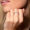 18ct White Gold 7x 0.03ct Round Brilliant Cut Sapphire and 0.18ct Diamond Eternity Ring