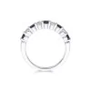 18ct white gold 5x 0.07ct round brilliant cut sapphire and 0.32ct diamond eternity ring