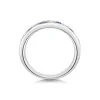18ct White Gold Princess Cut 0.90ct Sapphire & Diamond Channel Set Eternity Ring
