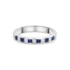 18ct White Gold Princess Cut 0.65ct Sapphire & Diamond Channel Set Eternity