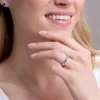 18ct White Gold Princess Cut 0.65ct Sapphire & Diamond Channel Set Eternity