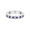 18ct White Gold Round Brilliant 0.40ct Diamond & Sapphire Channel Set Eternity Ring