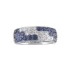 18ct white gold round brilliant sapphire and diamond 0.50ct band