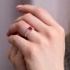 18ct White Gold Oval Cut 0.80ct Ruby and Diamond Cluster Ring