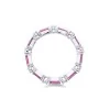 9ct White Gold 1.28ct Ruby and 0.38ct Diamond Mix Cut Eternity Ring