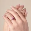 9ct White Gold Oval Cut 0.50ct Ruby and 0.55ct Diamond Cluster Ring