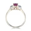 9ct Yellow Gold 0.55ct Oval Ruby and Diamond Three Stone Ring