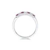 18ct White Gold Round Brilliant 0.12ct Ruby and 0.13ct Diamond Eternity Ring