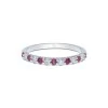 9ct White Gold Brilliant Cut Ruby and Diamond 0.41ct Eternity Ring