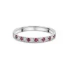 9ct White Gold Round Brilliant 0.30ct Ruby & Diamond Eternity Ring